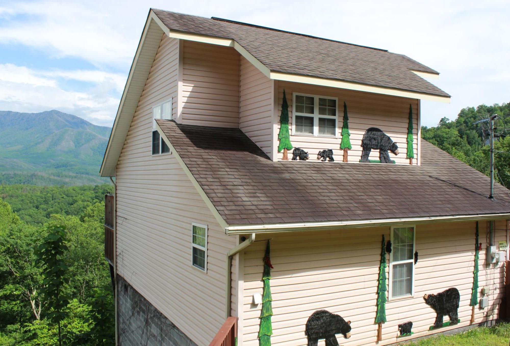Heavenly View - Bear Themed Cabin, Hottub, Dog-Friendly, Near ガトリンバーグ エクステリア 写真